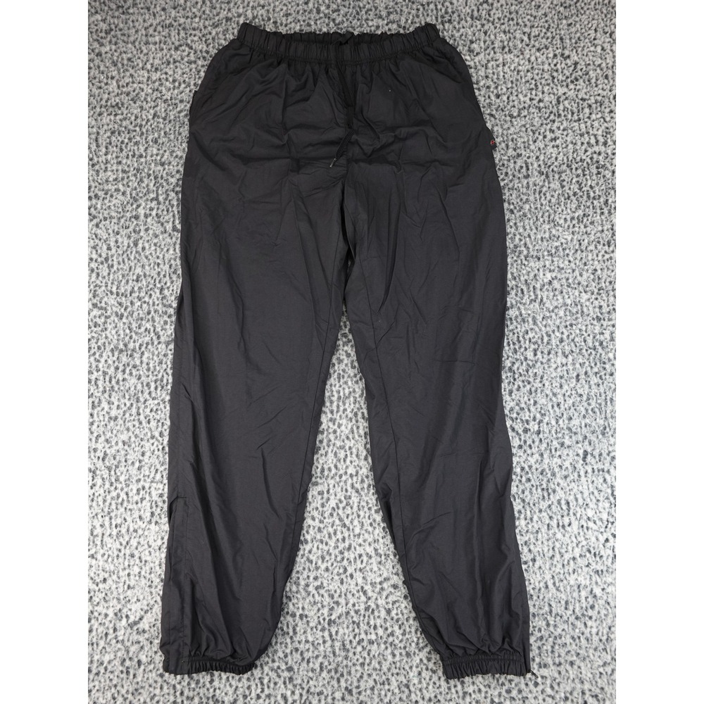 Nautica Competition Track Pants Mens M Black‎ Nylon Mesh Lined Vintage Jogger